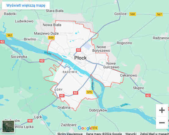 warsztaty dla dzieci z dojazdem Płock mapa